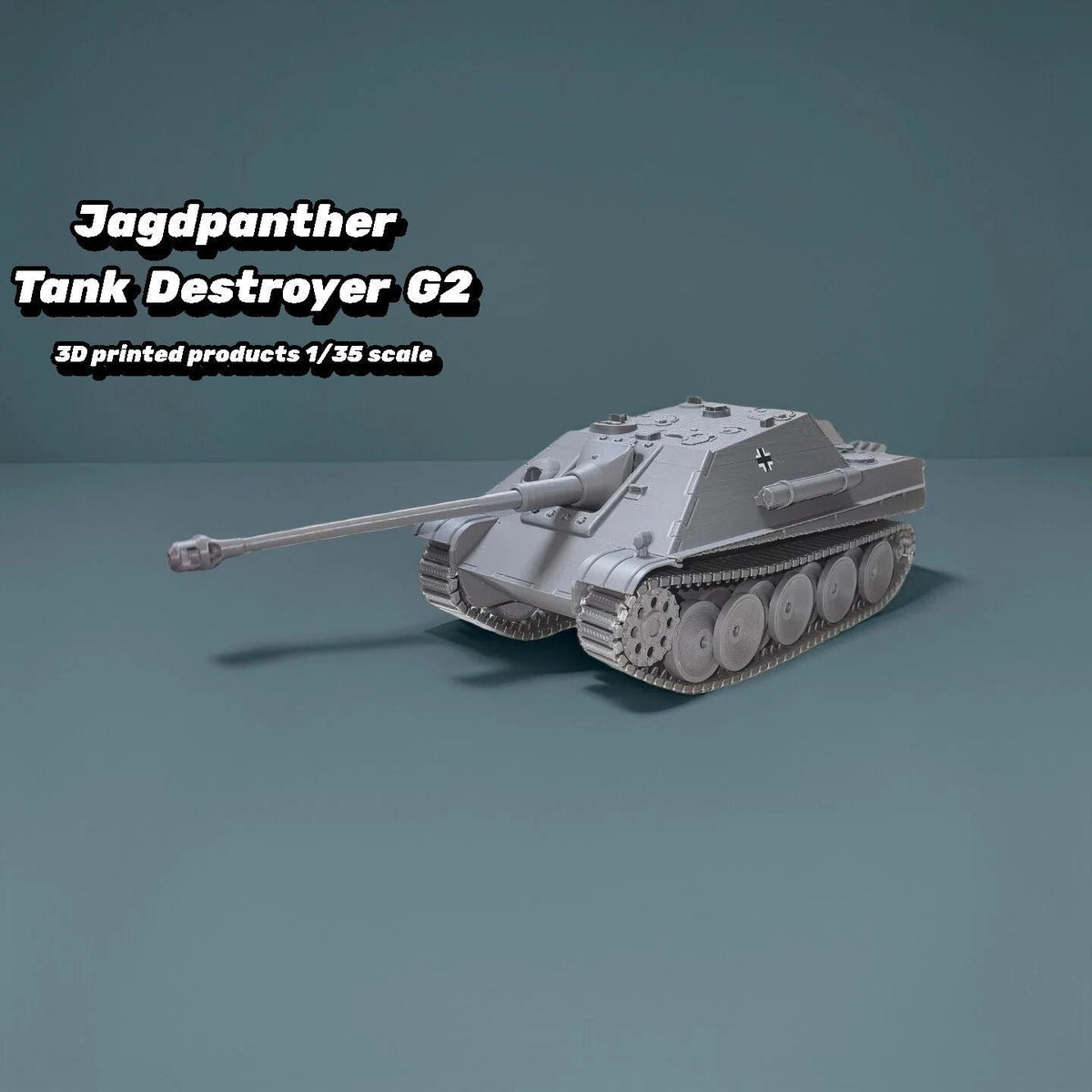 1:35 3D Printed Heavy Tank Model Of The German Jagdpanther/Tiger Ii