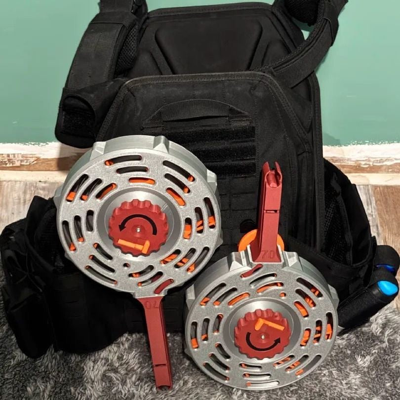 3D Printed 70 Rounds Foam Dart Drum