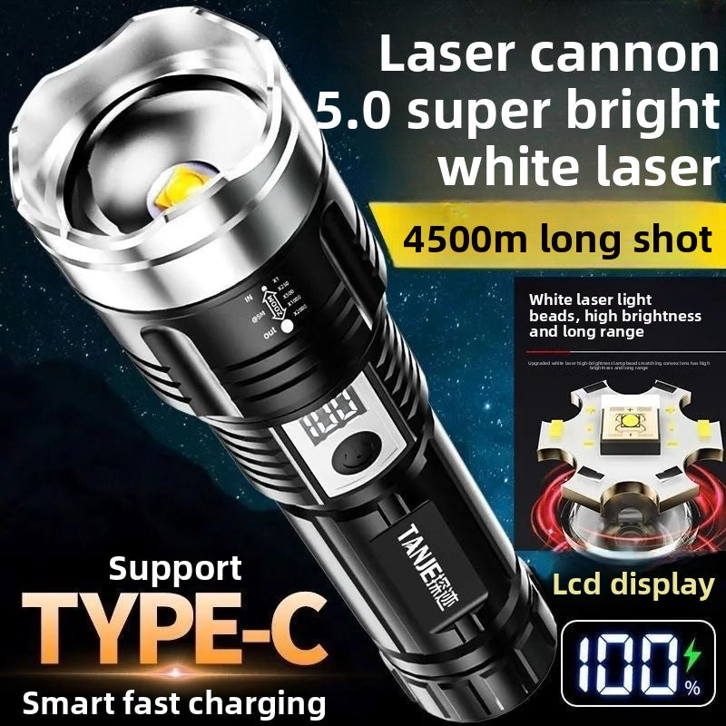 LED Outdoor Long-Range High-Intensity Portable Flashlight