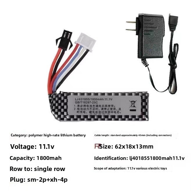 11.1V SM Connector Lithium Battery Charger Set