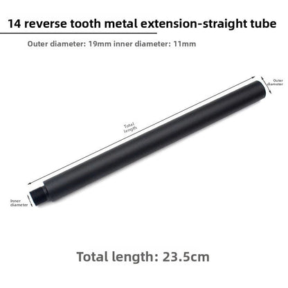 14mm CCW Threaded Metal Extension Straight Tube Universal Sleeve