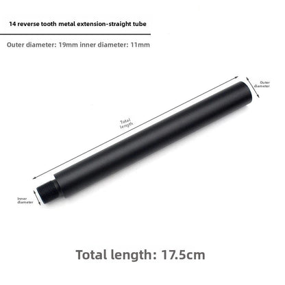 14mm CCW Threaded Metal Extension Straight Tube Universal Sleeve