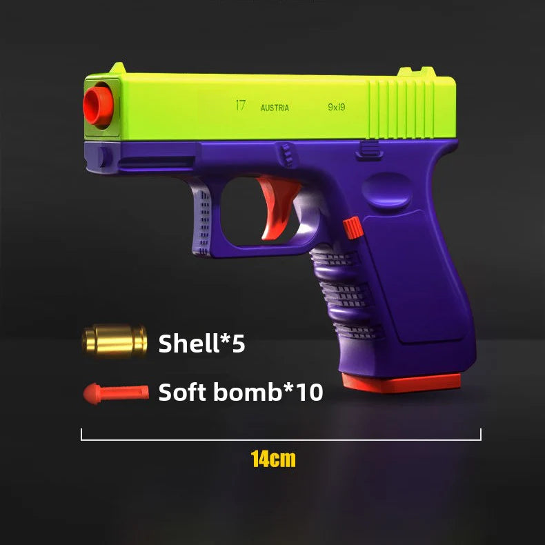 3D Printed Mini Shell Ejection Soft Bullet Gun - Children's Toy Gun