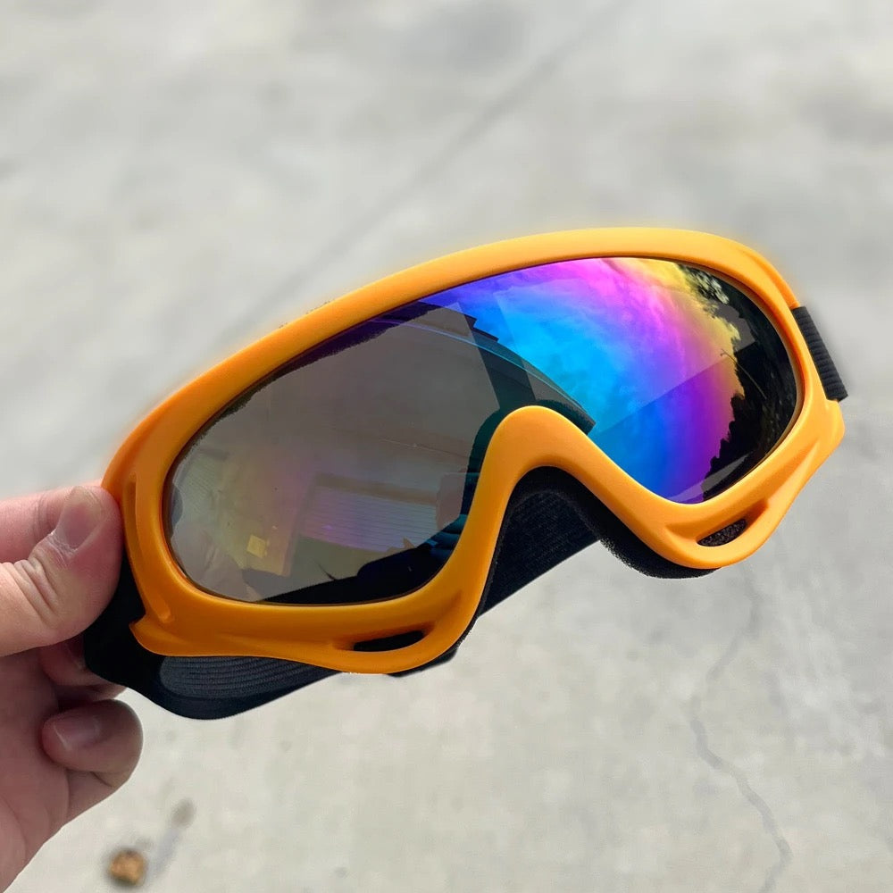 X400 Colorful Lens Adult Goggles Outdoor Wind And Sand Safety Glasses