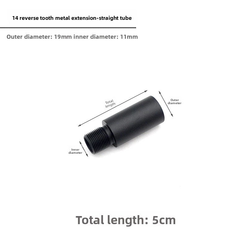 14mm CCW Threaded Metal Extension Straight Tube Universal Sleeve