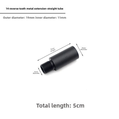 14mm CCW Threaded Metal Extension Straight Tube Universal Sleeve
