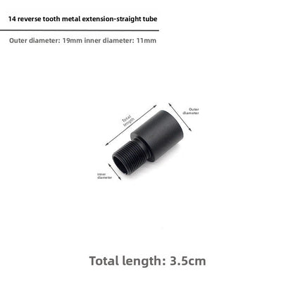 14mm CCW Threaded Metal Extension Straight Tube Universal Sleeve