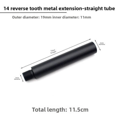 14mm CCW Threaded Metal Extension Straight Tube Universal Sleeve