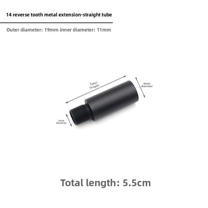 14mm CCW Threaded Metal Extension Straight Tube Universal Sleeve