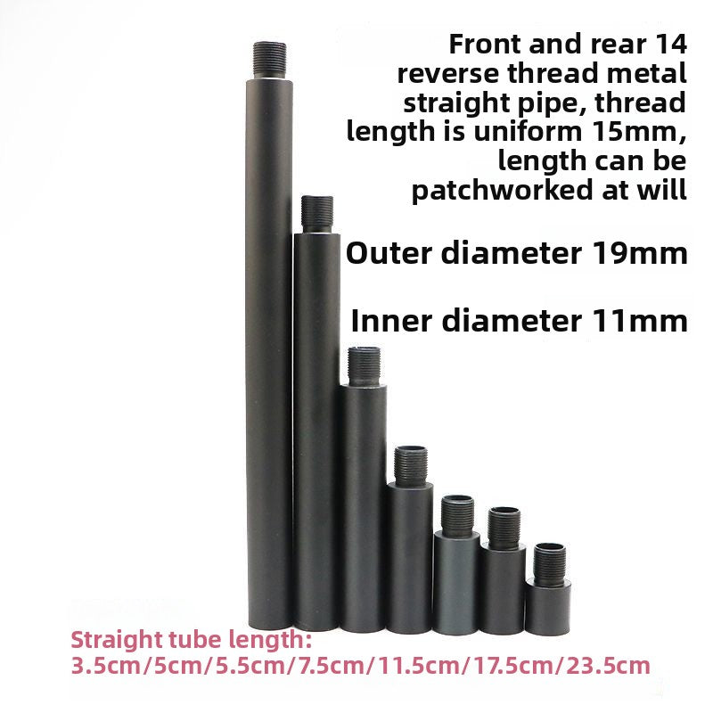 14mm CCW Threaded Metal Extension Straight Tube Universal Sleeve
