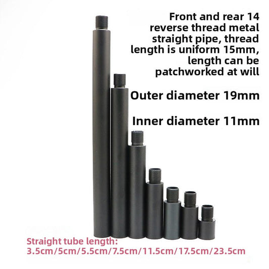 14mm CCW Threaded Metal Extension Straight Tube Universal Sleeve