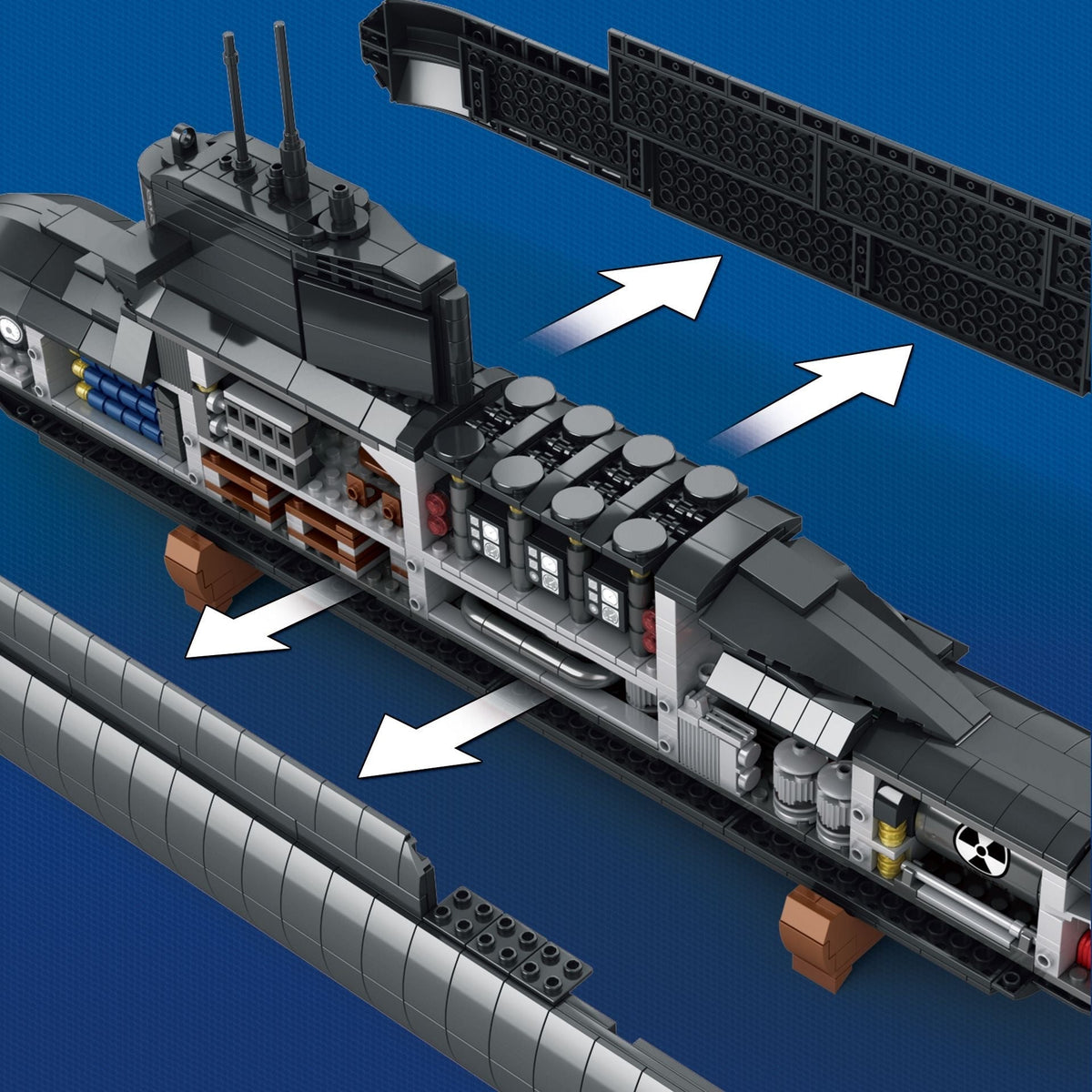 094 Type Strategic Nuclear Submarine Building Block Toy