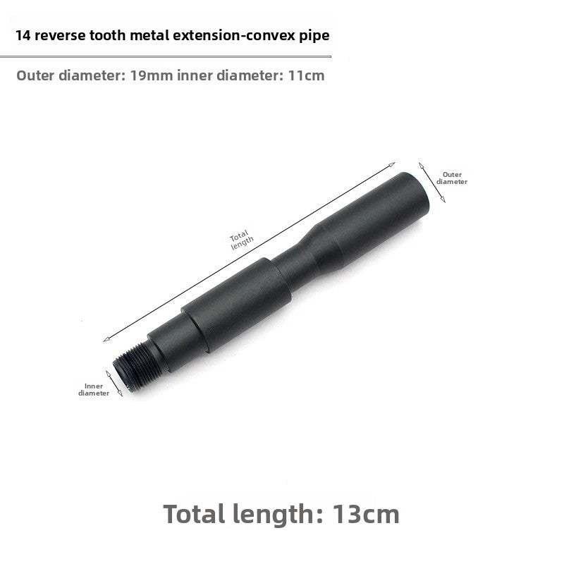 14mm CCW Threaded Metal Extension Concave And Convex Tube Universal Sleeve