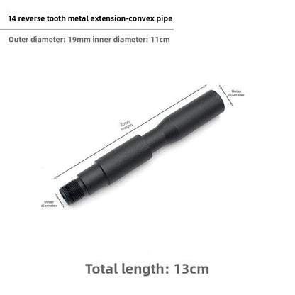 14mm CCW Threaded Metal Extension Concave And Convex Tube Universal Sleeve