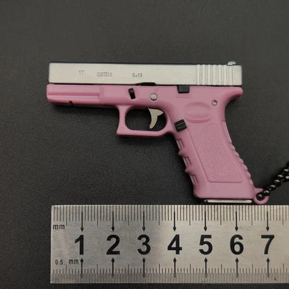 1:3 G17 Toy Pistol Metal Model Keychain with Gift Box