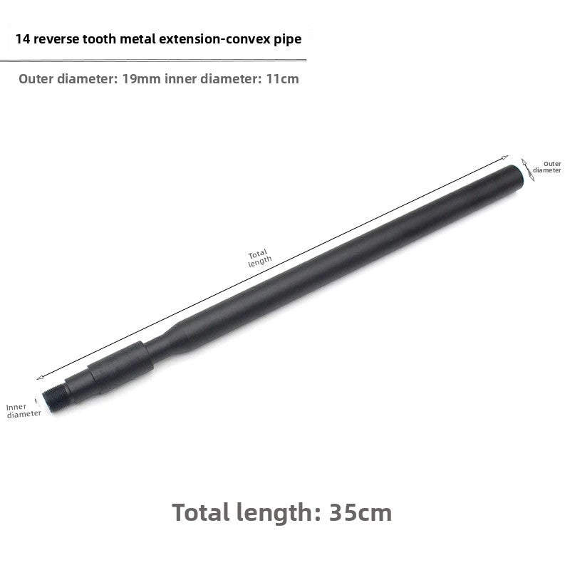 14mm CCW Threaded Metal Extension Concave And Convex Tube Universal Sleeve