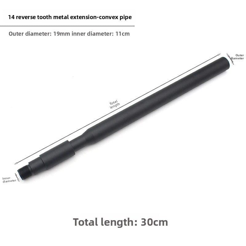 14mm CCW Threaded Metal Extension Concave And Convex Tube Universal Sleeve