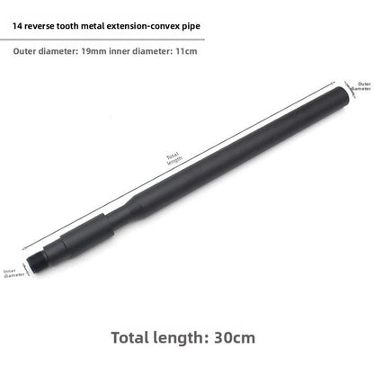 14mm CCW Threaded Metal Extension Concave And Convex Tube Universal Sleeve