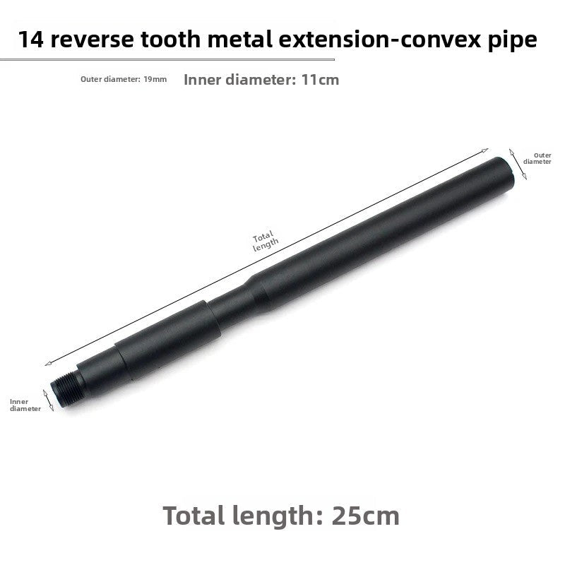 14mm CCW Threaded Metal Extension Concave And Convex Tube Universal Sleeve