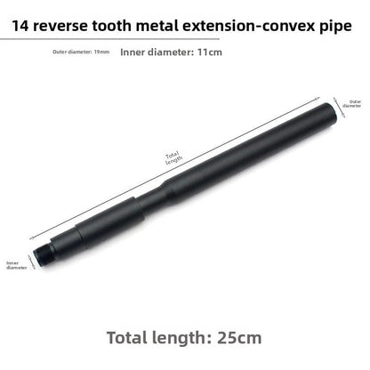 14mm CCW Threaded Metal Extension Concave And Convex Tube Universal Sleeve