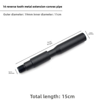 14mm CCW Threaded Metal Extension Concave And Convex Tube Universal Sleeve