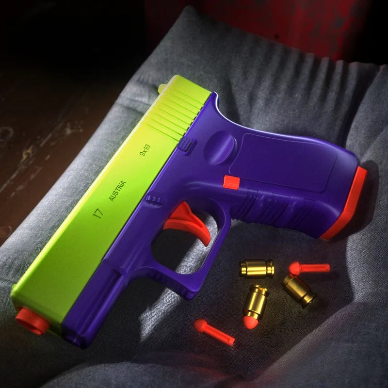 3D Printed Mini Shell Ejection Soft Bullet Gun - Children's Toy Gun