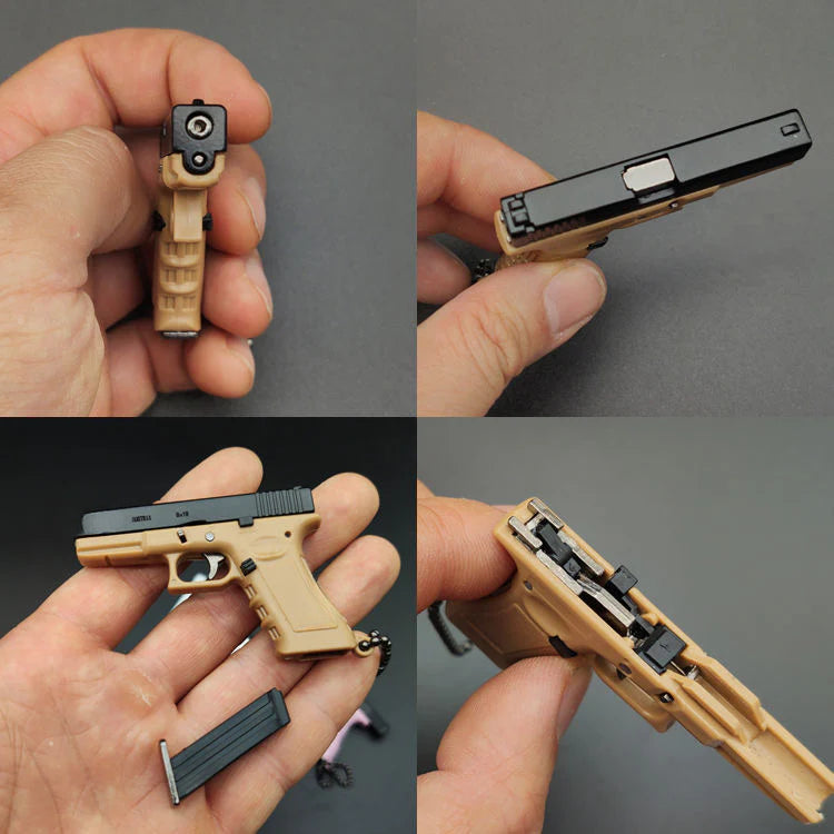 1:3 G17 Toy Pistol Metal Model Keychain with Gift Box