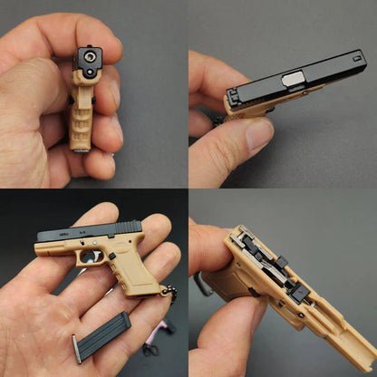 1:3 G17 Toy Pistol Metal Model Keychain with Gift Box