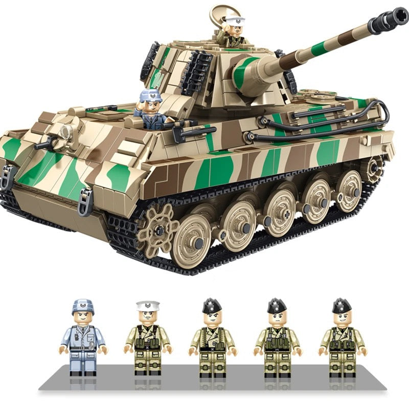 WWII King Tiger Heavy Tank Building Block Set