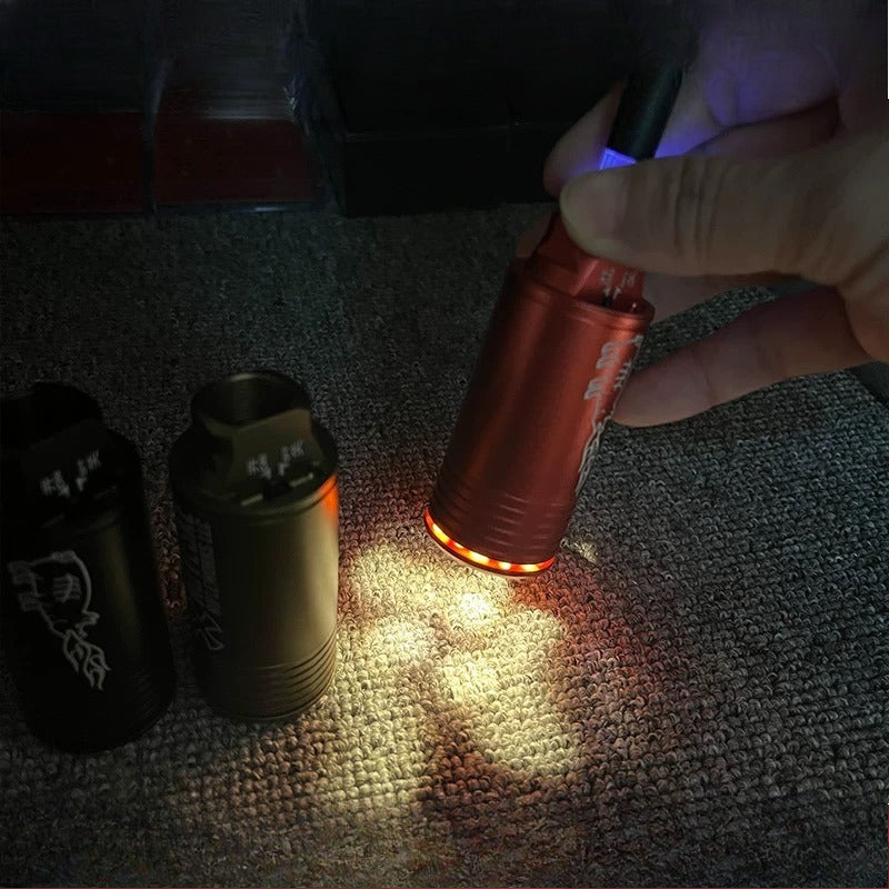 14mm CCW Fire-Breathing Pig Luminous Sensor Metal Muffler