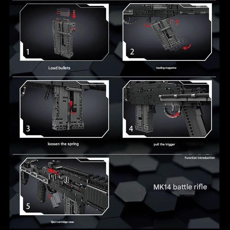MK14 Building Block Toy Gun Model