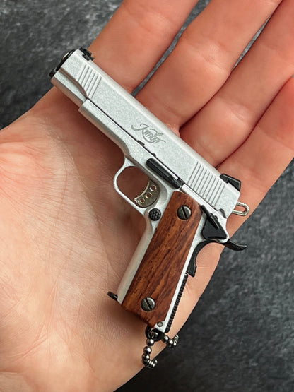 1911 Wooden Grip Custom Keychain