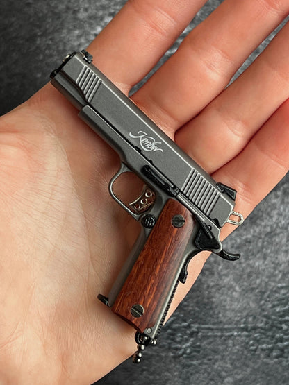 1911 Wooden Grip Custom Keychain
