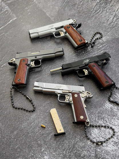 1911 Wooden Grip Custom Keychain