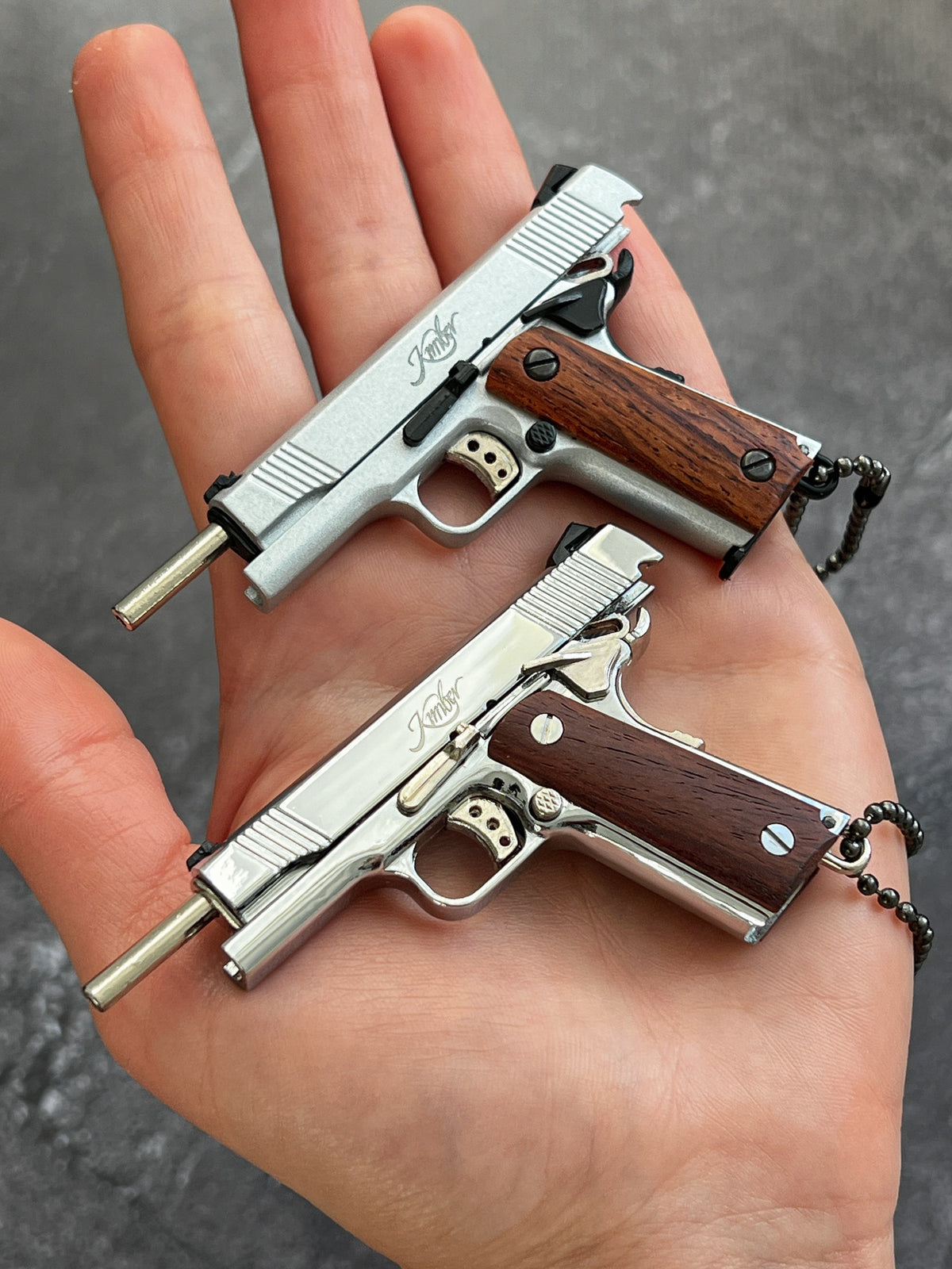 1911 Wooden Grip Custom Keychain