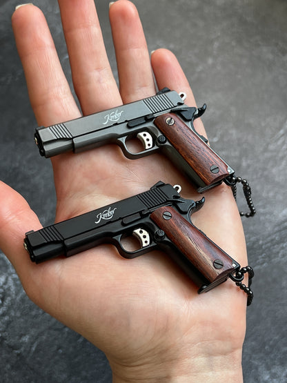 1911 Wooden Grip Custom Keychain
