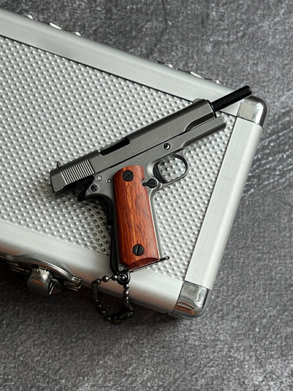 1911 Wooden Grip Tactical Keychain
