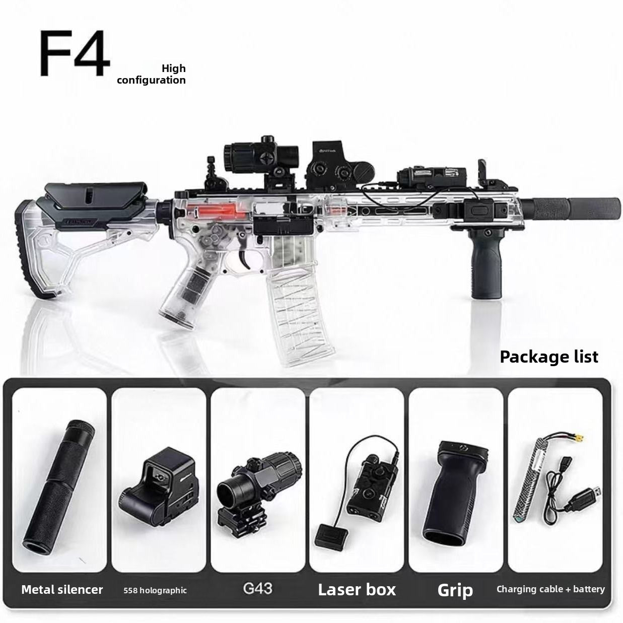 TG F4 Electric Transparent Gel Blaster
