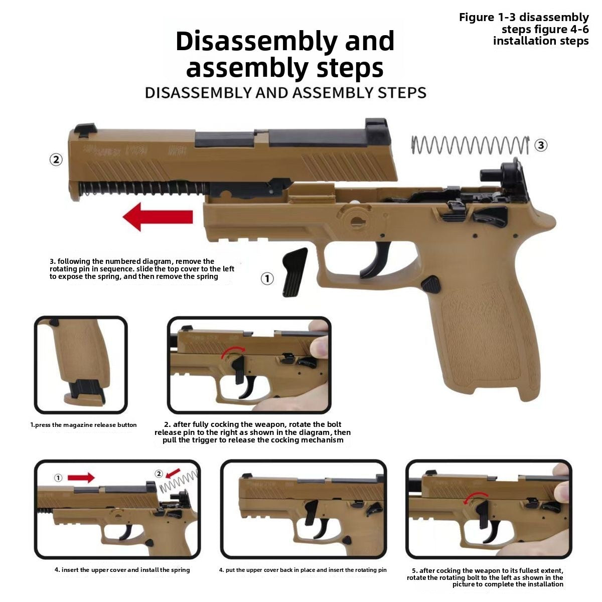 YH P320-M18 Manual Metal Shell Ejected Dart Blaster