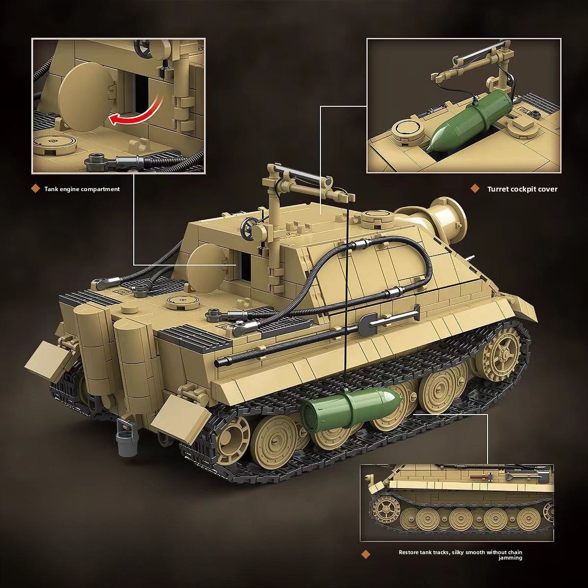 WWII German SturmTiger Tank Building Blocks