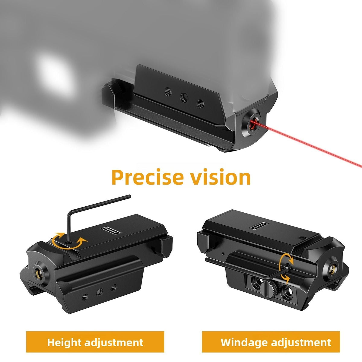 1043 Undermount Metal Red Green and Blue Laser Sight