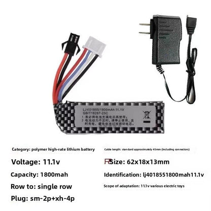 11.1V SM Connector Lithium Battery Charger Set
