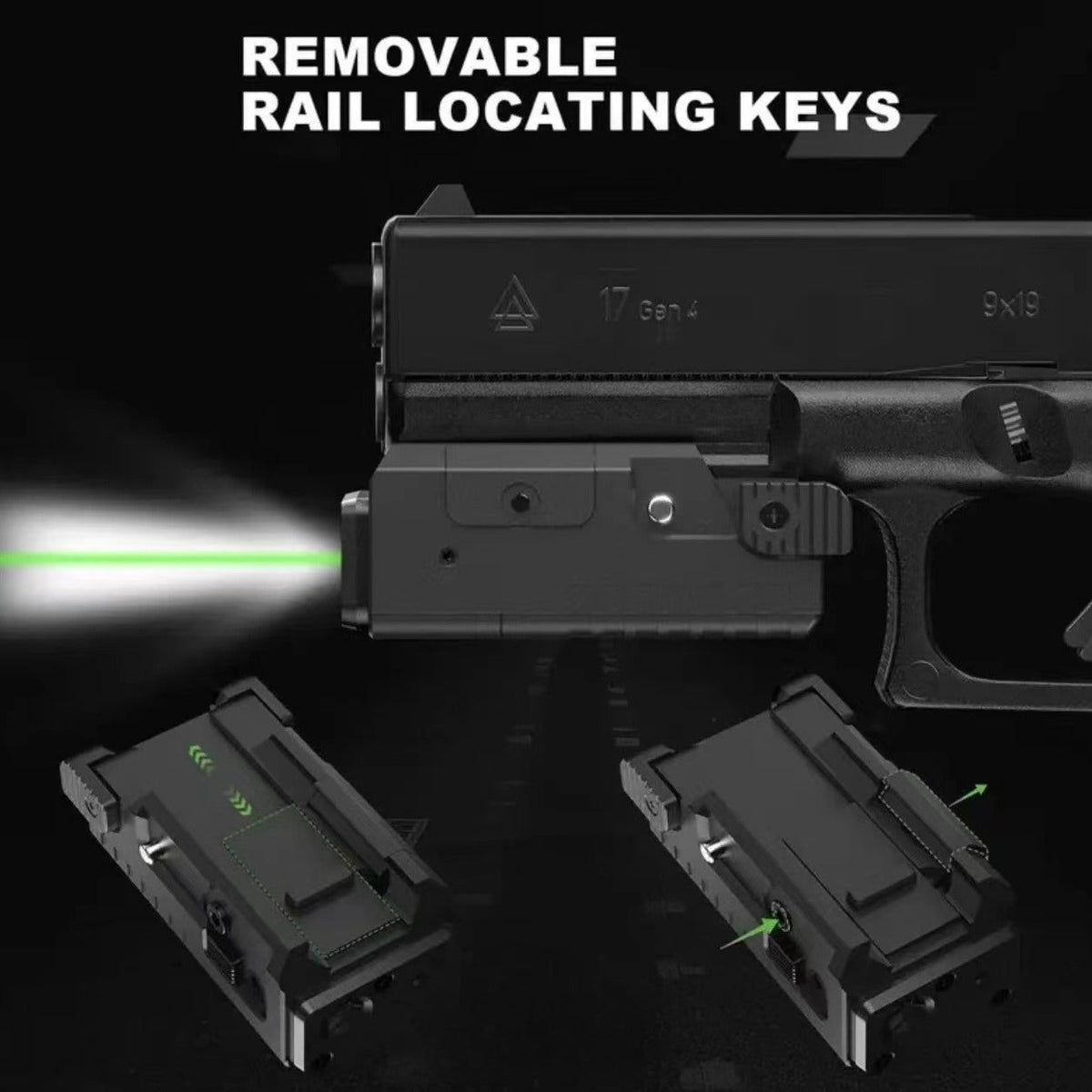 1000/1200 Lumen Under-Hang Metal Laser Flashlight