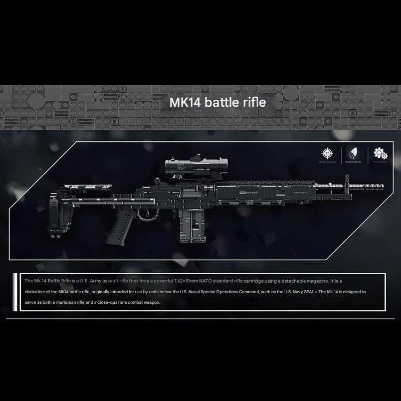 MK14 Building Block Toy Gun Model