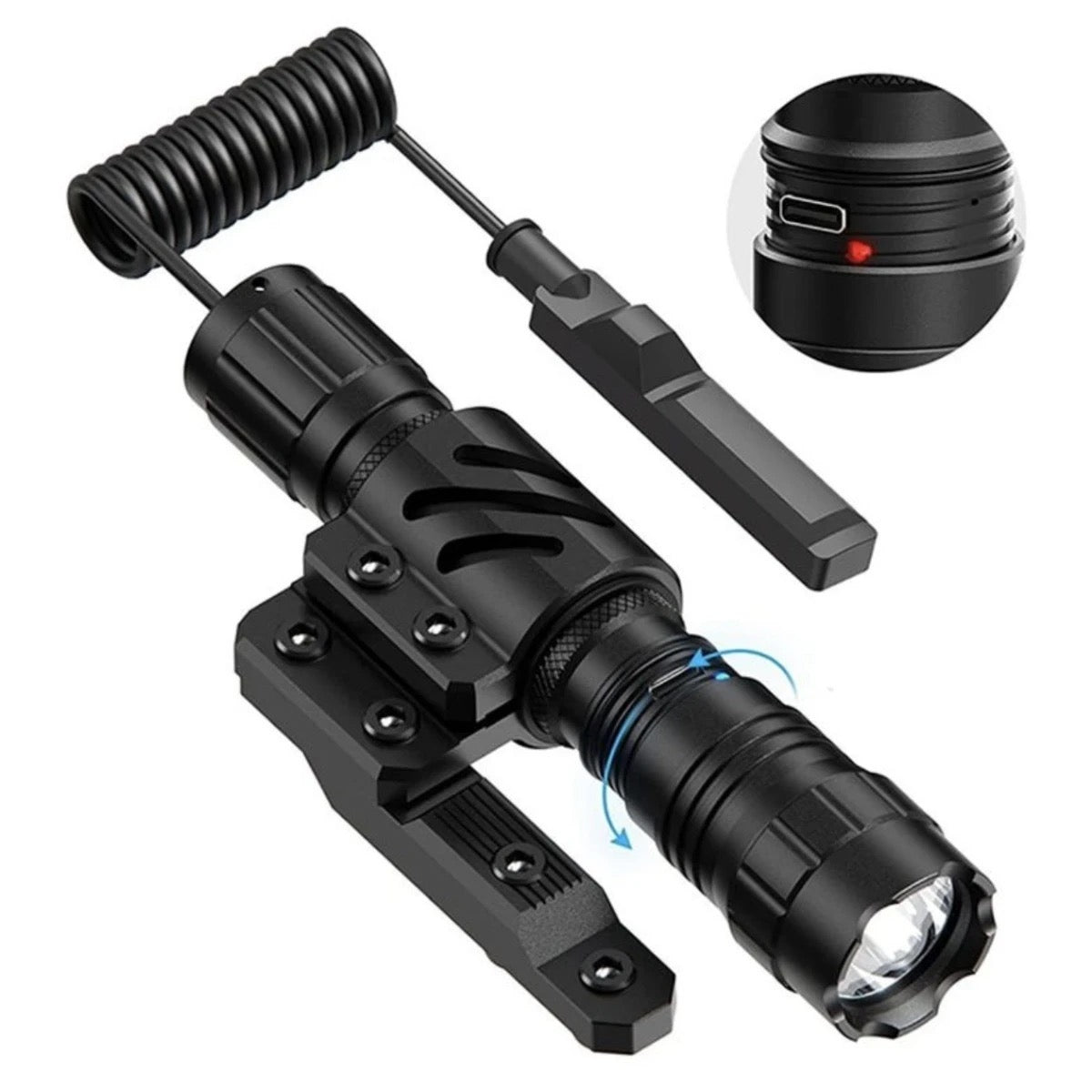 1500 Lumen High-Intensity Metal Tactical Flashlight