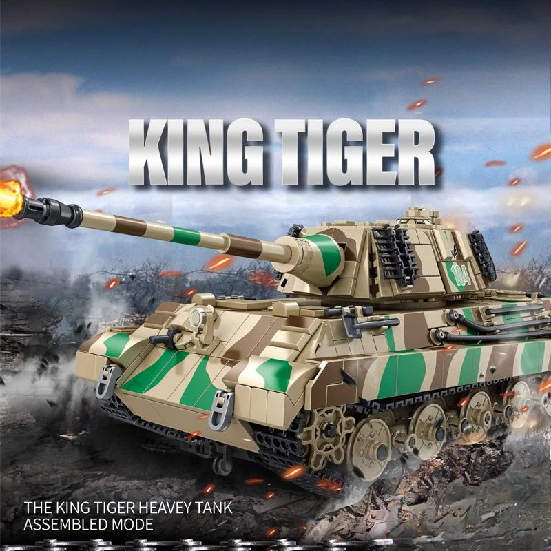 WWII King Tiger Heavy Tank Building Block Set