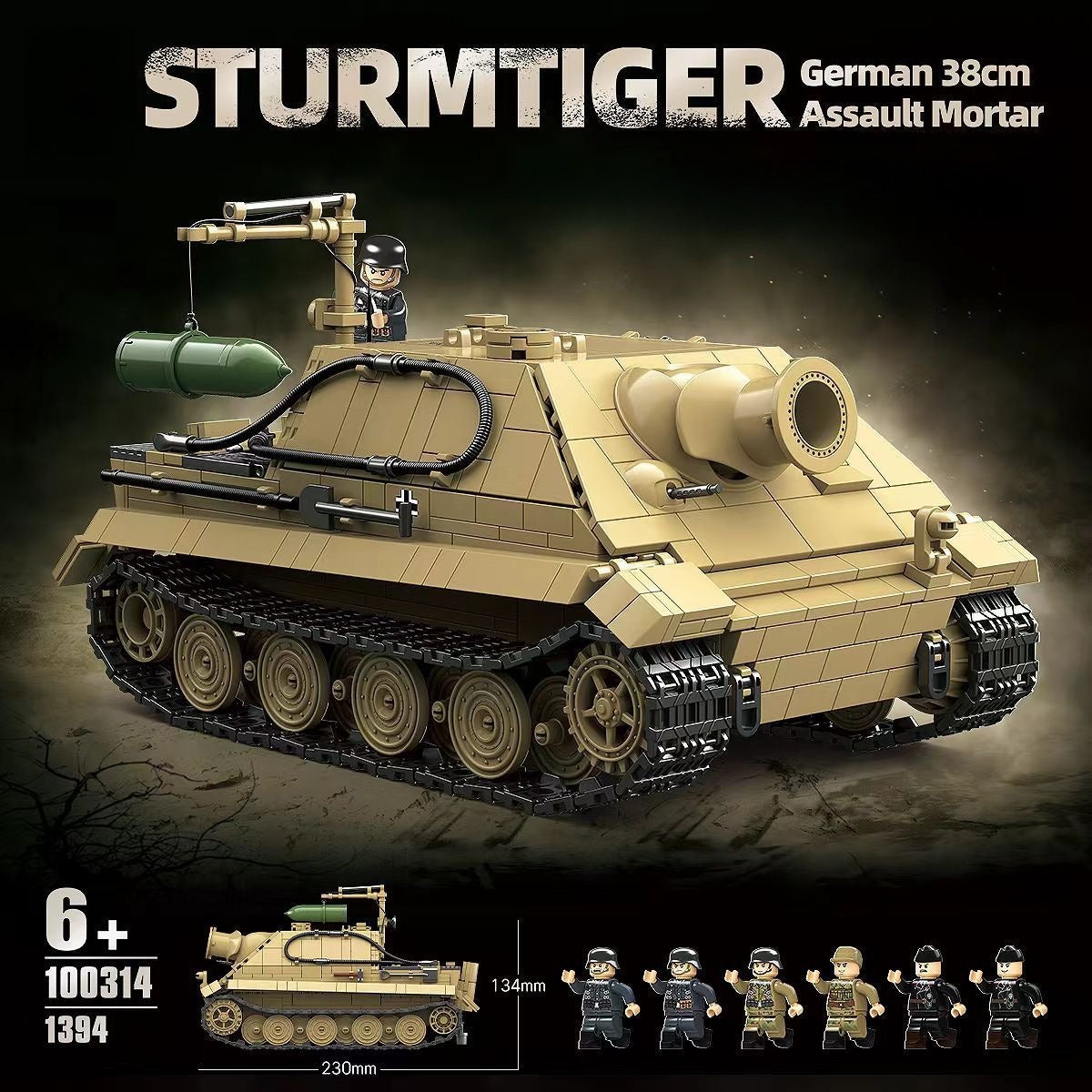 WWII German SturmTiger Tank Building Blocks