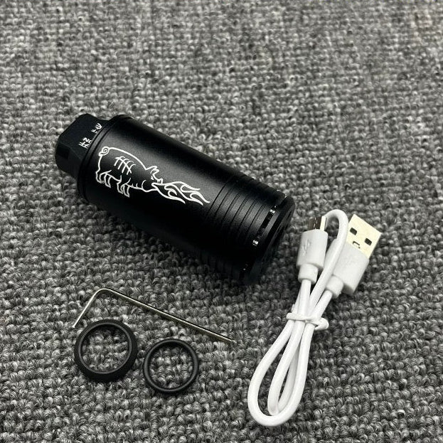 14mm CCW Fire-Breathing Pig Luminous Sensor Metal Muffler