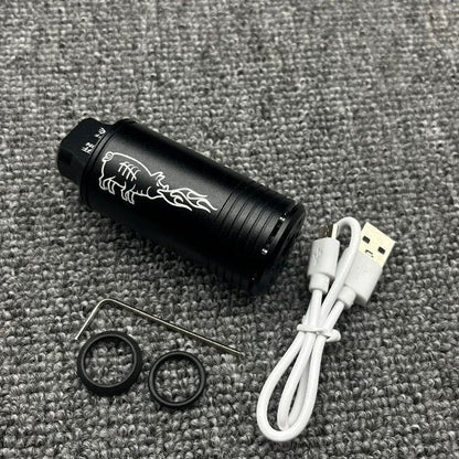 14mm CCW Fire-Breathing Pig Luminous Sensor Metal Muffler
