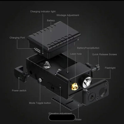 1000/1200 Lumen Under-Hang Metal Laser Flashlight